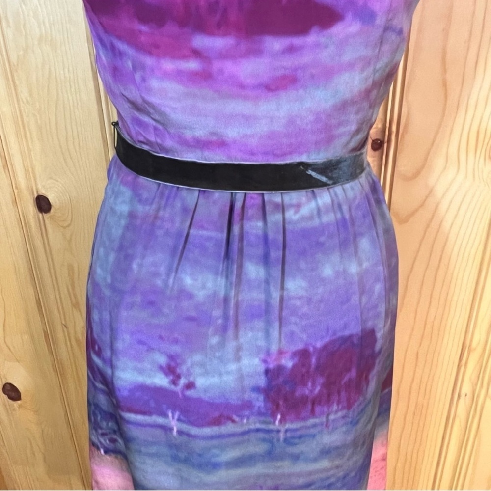 Anthropologie Moulinette Soeurs Violet Gloaming Dress size 2 Silk - Picture 3 of 14